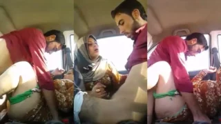Free Hindi desi viral sex mms Cheater Muslim Bhabhi Fucking with Lover In Car