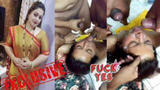 DesiFlix Horny Bhabhi Gangbang with Boss and friends Cum on Face Leaked Video