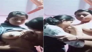 FSIBlog Real Young Lesbian Sisters Boobs Sucking mobile recording selfie video