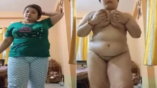 FsiBlog XXX videos Chubby Milf housewife naked pressing big boobs showing fat pussy nude selfie mms