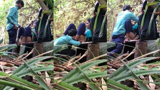 MyDesi Horny Tamil xxx mallu college girl kissing pussy sucking and fucking in park with bf