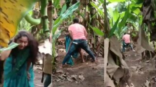 fsiblog xxx desi outdoor mms horny bhabhi sex with lover in banana farm caught by village boy
