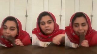 Desi sex mms video Hijabi Muslim aunty blowjob big cock nephew