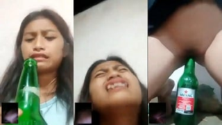 Free xxx desi mms videos Nepali teen girl masturbate with beer bottle on video call with lover
