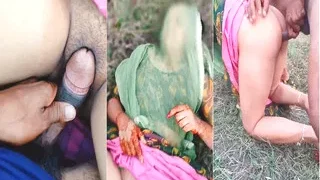 Desi Village Randi Bhabhi Blowjob and Outdoor Fucking with Mukhiya for Money