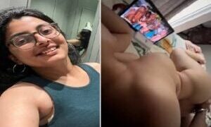 Indian desi sex mms bhabhi watching porn video with devar before fucking