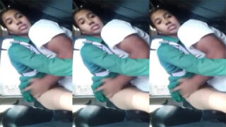 Desi XXX Sex video Horny School Babe Inside Car Fucking With Lover